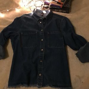 Denim button down